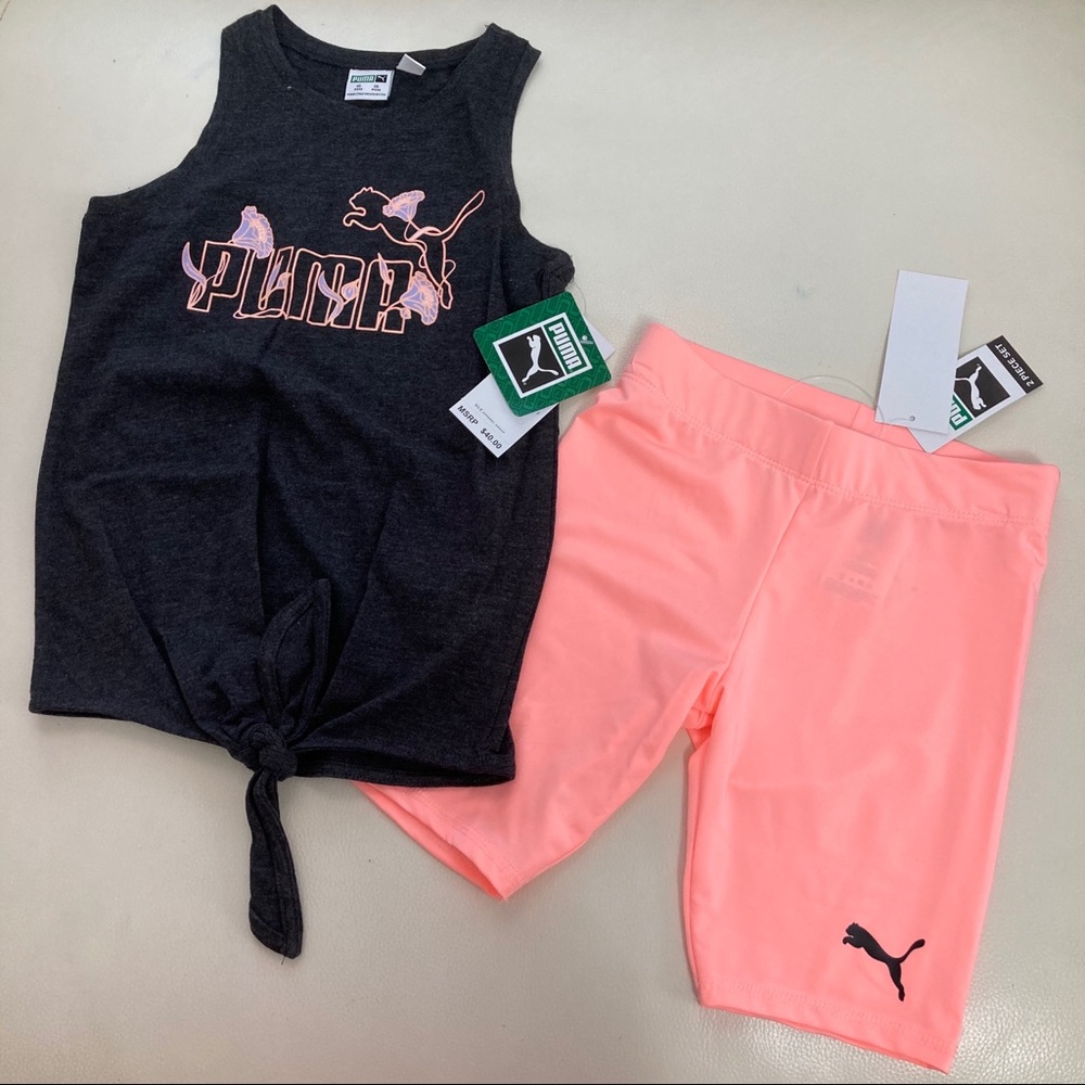 Puma girls neon active leggings set 2270 - Picture 4 of 6